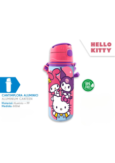CANTIMPLORA ALUMINIO CON ASA 600ML HELLO KITTY