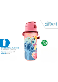 CANTIMPLORA ALUMINIO CON ASA 600ML STITCH