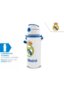 CANTIMPLORA ALUMINIO CON ASA 600 ML REAL MADRID