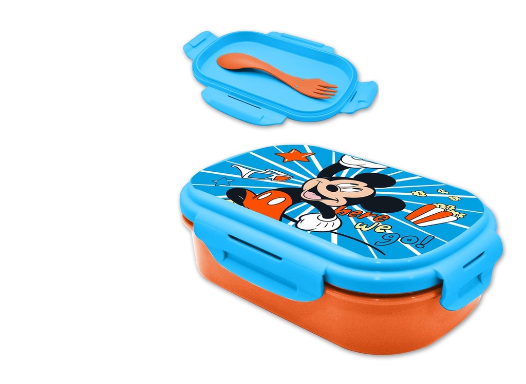 SANDWICHERA RECTANGULAR CON CUBIERTO MICKEY
