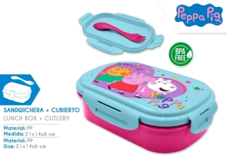 SANDW RECTAN C.CUBIERTO PEPPA PIG