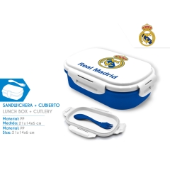SANDWINCHERA RECTANGULAR CON CUBIERTO REAL MADRID
