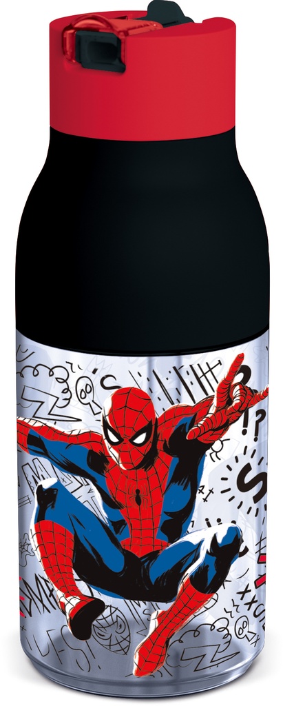 St Botella Ecozen Sipper Premium 420 Ml  Spiderman Arachnid Grid