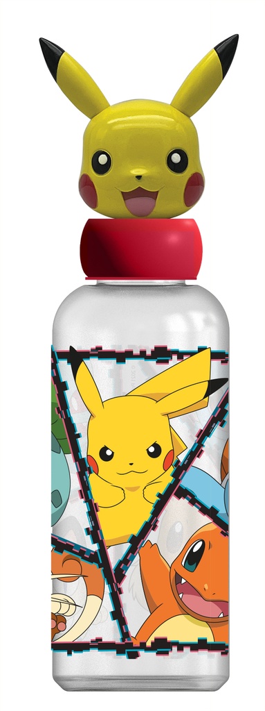 [ST10127] St Botella Ecozen Figurita 3D 560 Ml Pokemon