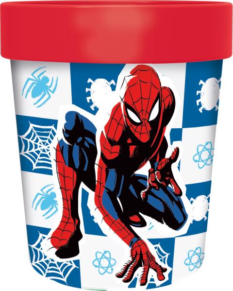 St Vaso Antideslizante Premium Bicolor  250 Ml Spiderman Arachnid Grid