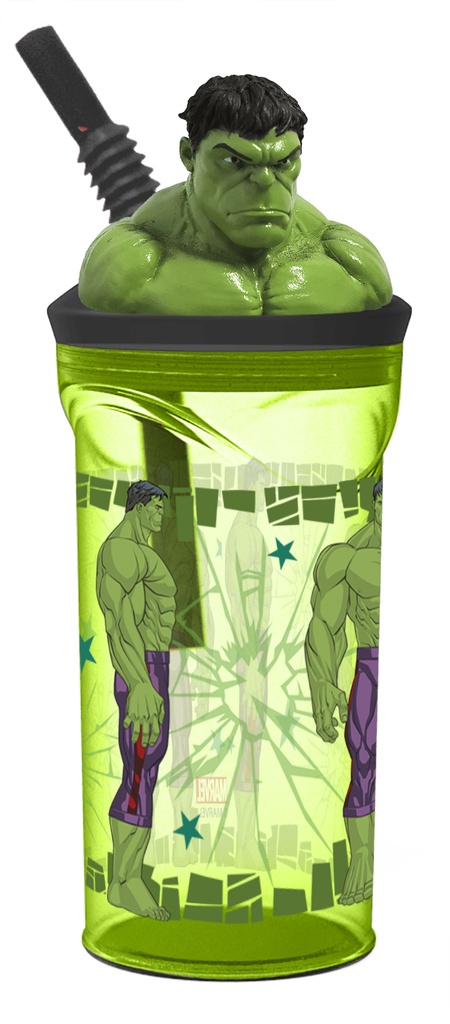 St Vaso Figurita 3D 360 Ml Avengers  Invincible Force Hulk