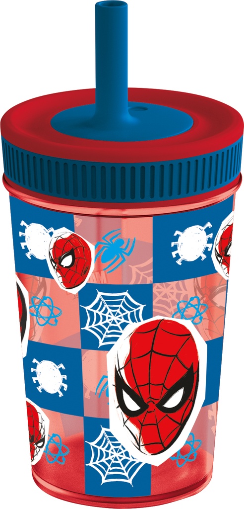 [ST74786] STOR VASO CON PAJITA DE SILICONA SPIDERMAN