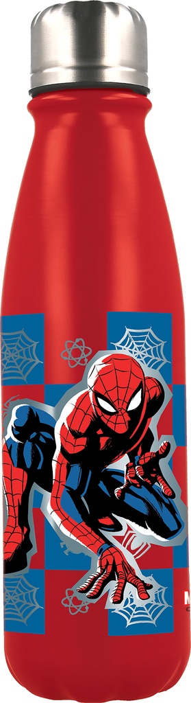 [ST74740] St Botella Alum.Infantil 600 Ml Spiderman Arachnid Grid