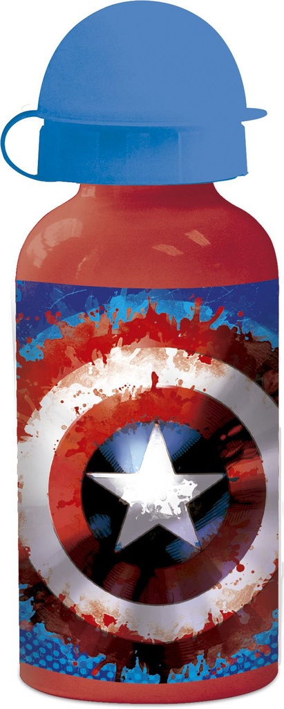 Botella Aluminio Pequeña 400 Ml. Captain America Icon