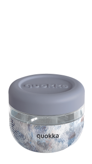 QUOKKA RECIPIENTE COMIDA MS 500 ML BUBBLE ZEN FUNDA SILICONA