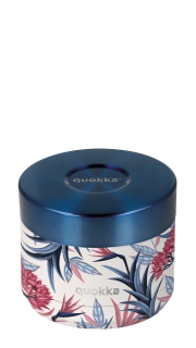 QUOKKA RECIPIENTE COMIDA TERMICO A.INOX 360 ML WHIM BLUE GARDEN