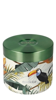 QUOKKA RECIPIENTE COMIDA TERMICO A.INOX 600 ML WHIM TROPICAL