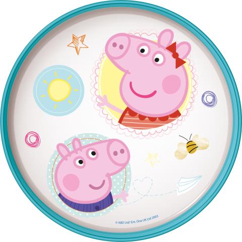 St Plato Antideslizante Premium Bicolor Peppa Pig Core