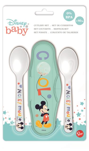 St Estuche Toddler C/2 Cucharas Pp Cool Like Mickey
