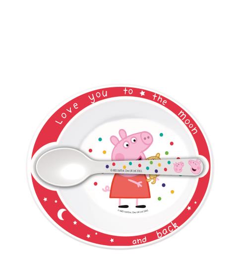 St Set Micro Toddler 2 Pcs. (Cuenco Y  Cuchara)  Peppa Pig Little One