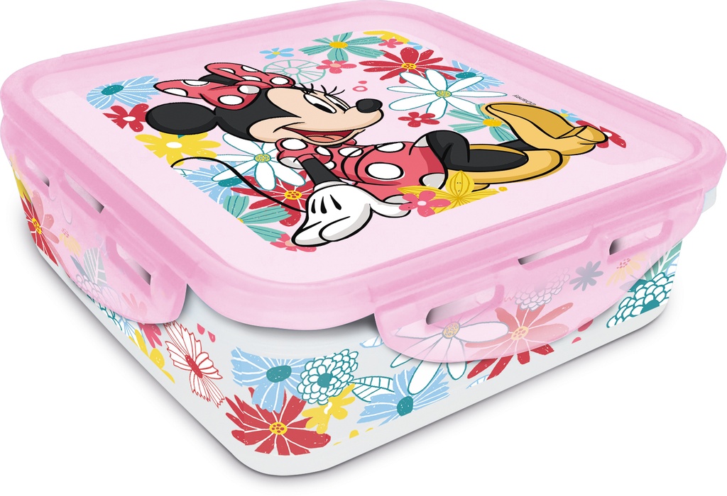 St Recipiente Cuadrado 500 Ml Minnie Mouse Spring Look