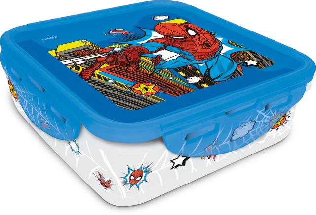 St Recipiente Cuadrado 500 Ml Spiderman Midnight Flyer