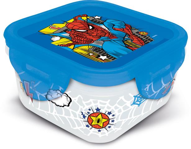 St Recipiente Cuadrado 290 Ml Spiderman Midnight Flyer