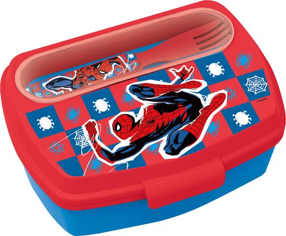 St Sandwich.Rectangular C/Cubiertos  Spiderman Arachnid Grid