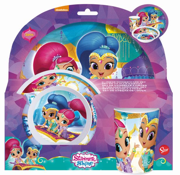 St Set Melamina 3 Pcs. Shimmer And Shine Palace