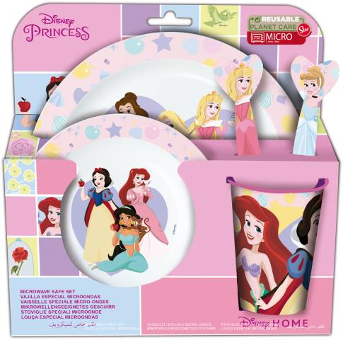 St Set Micro Kids 5 Pcs (+Cubiertos)  Disney Princess True