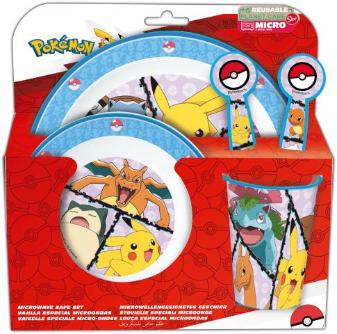 St Set Micro Kids 5 Pcs (+Cubiertos) Pokemon DiSttion