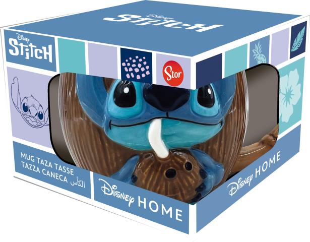 St Taza Ceramica 3D 420 Ml En Caja Regalo Stitch Coconut