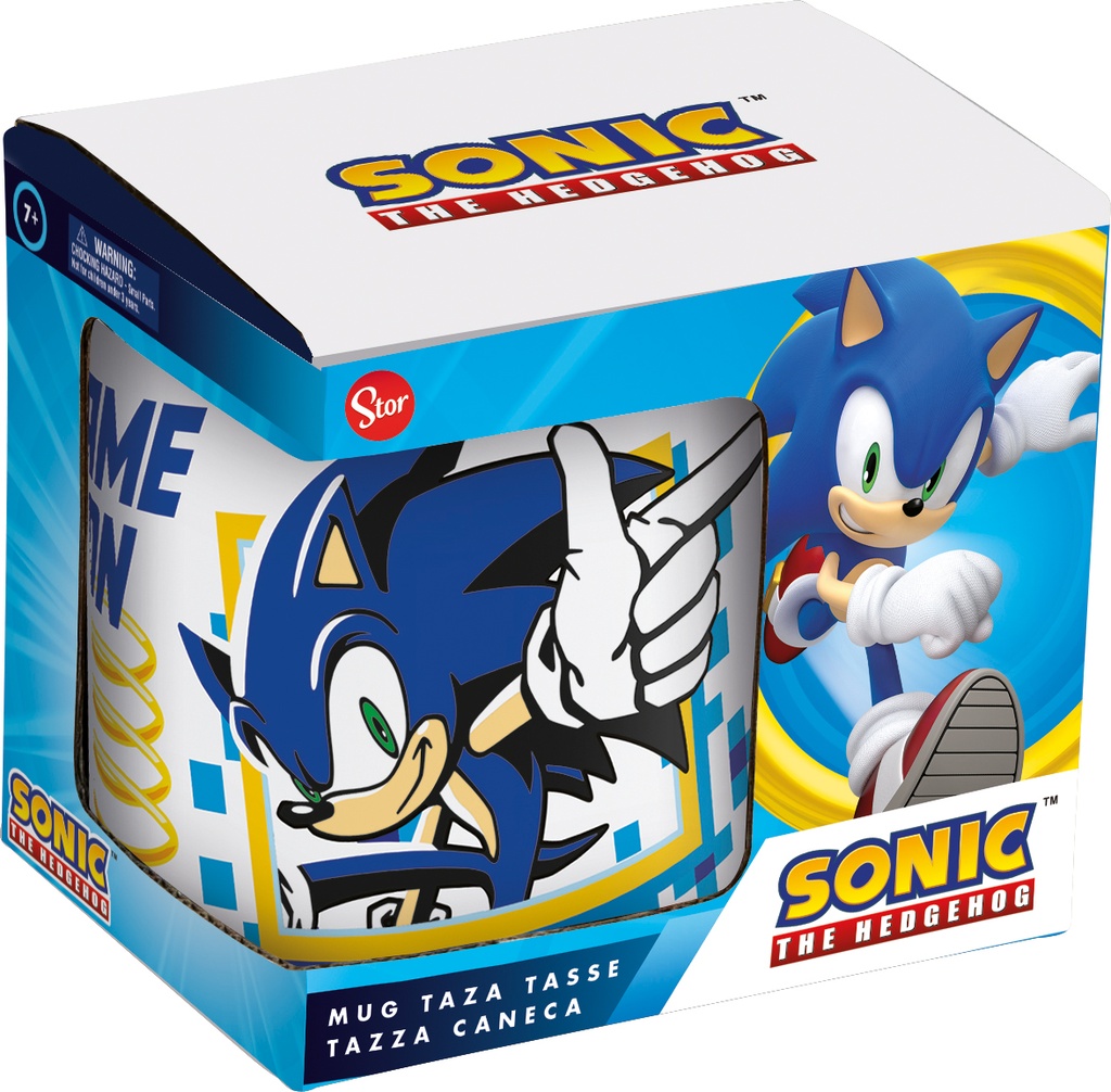 St Taza Ceramica 325 Ml En Caja Regalo Sonic Game On Wh
