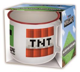 St Taza Ceram.Desayuno 400 Ml Minecraft   En Caja De Regalo