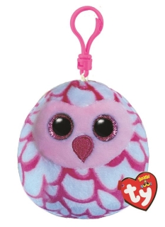 SQUISH CLIP PINKY PINK OWL 9CM