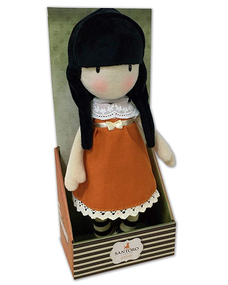 MUÑECA TRAPO 30CM.NARANJA GORJUSS