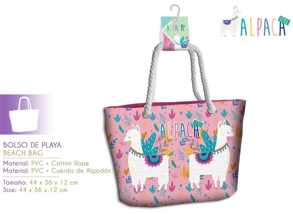 BOLSO DE PLAYA ALPACA 44X36X12 600D