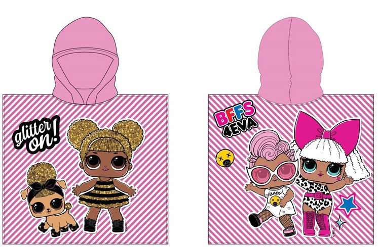 PONCHO PLAYA 55*110CM NIÑA L.O.L. 015