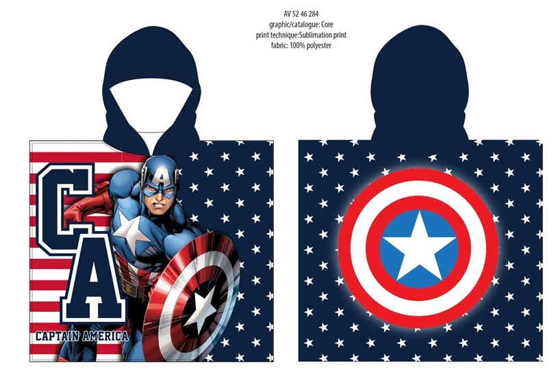 PONCHO PLAYA 55*110CM NIÑO AVENGERS 284