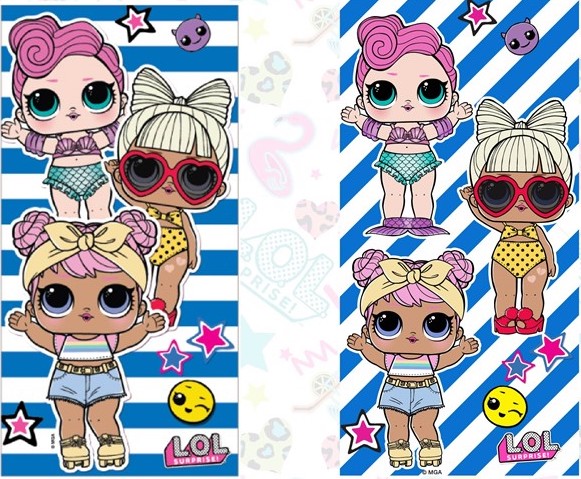 TOALLA PLAYA MICRO NIÑA L.O.L. EX 52 47 021