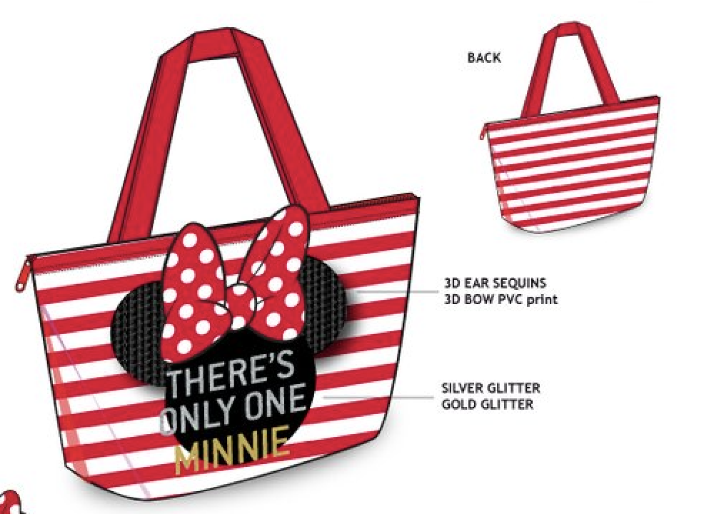 BOLSO PLAYA MINNIE RAYAS