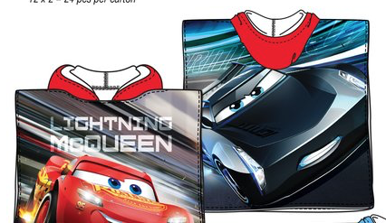 PONCHO MICROFIBRAS CARS ROJO SUN CITY