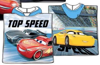 PONCHO MICROFIBRAS CARS TURQUESA SUN CITY