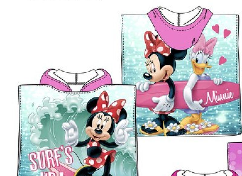 PONCHO PLAYA MICROFIBRA MINNIE SURF