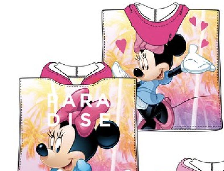 PONCHO PLAYA MICROFIBRA MINNIE PARADISE