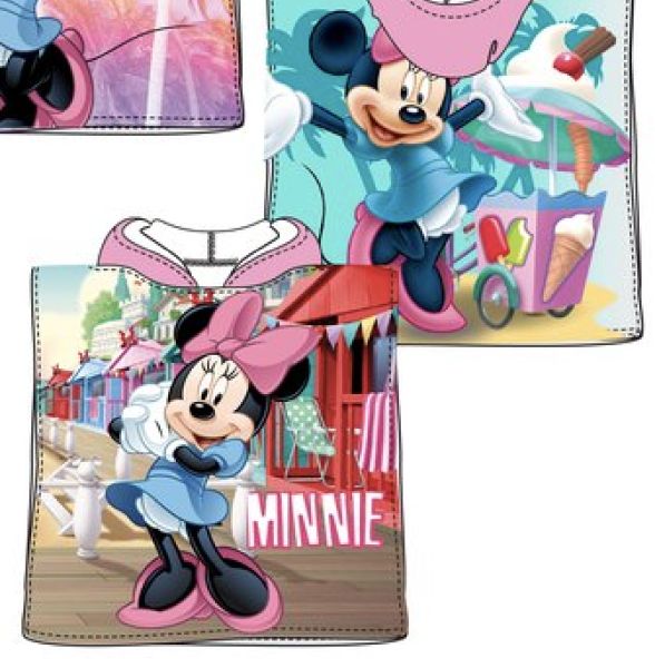 PONCHO PLAYA MICROFIBRA MINNIE HELADOS