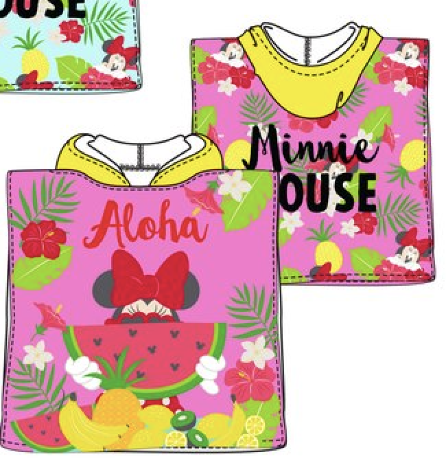 PONCHO  ALGODON MINNIE ALOHA ROSA