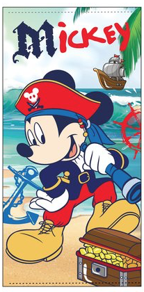 TOALLA MICKEY PIRATA VERDE SUN CITY