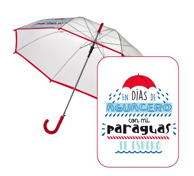Paraguas 58 cms. ROJO Aguacero