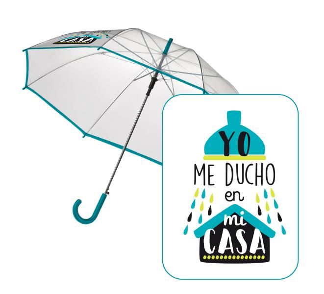 Paraguas 58 cms TURQUESA OSCURO Ducha