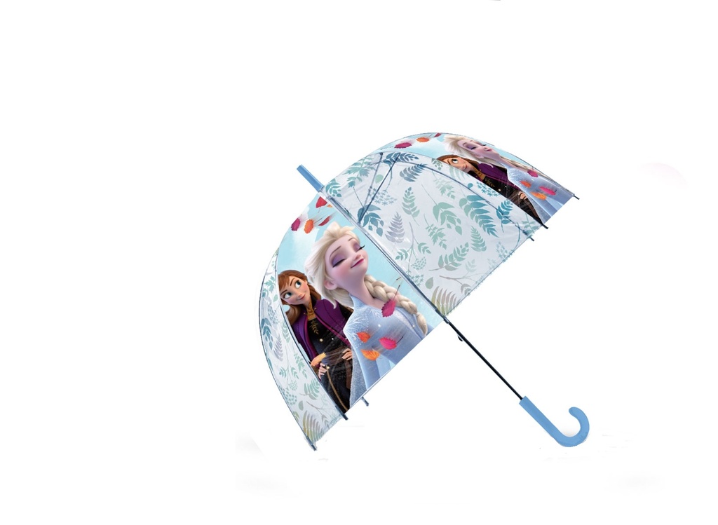 PARAGUAS TRANSPARENTE CAMPANA 46CM AUTO FROZEN 2
