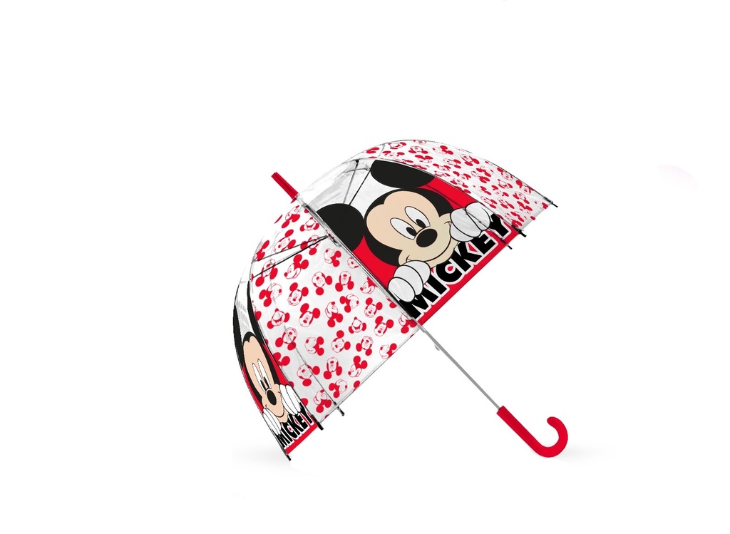 PARAGUAS TRANSPARENTE CAMPANA 46CM AUTO MICKEY