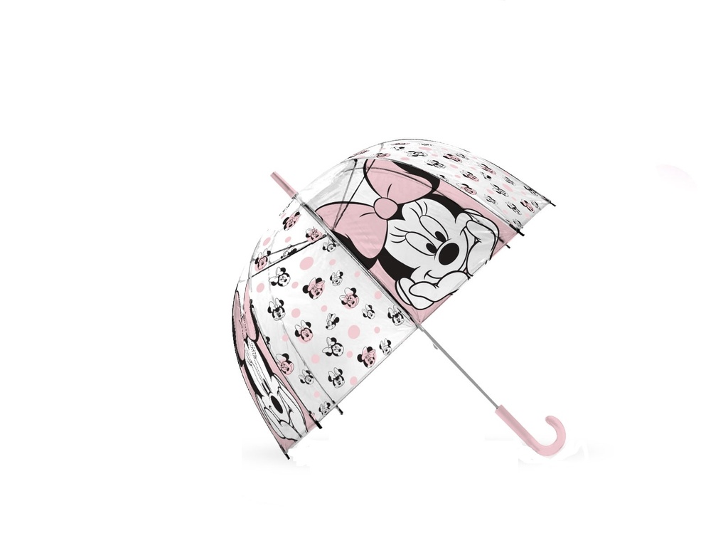 PARAGUAS TRANSPARENTE CAMPANA 46CM AUTO MINNIE