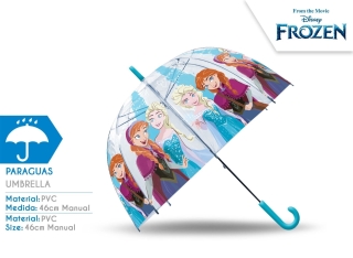 PARAGUAS TRANSPARENTE CAMPANA 46CM FROZEN
