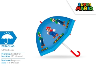 PARAGUAS POE 46CM SUPER MARIO